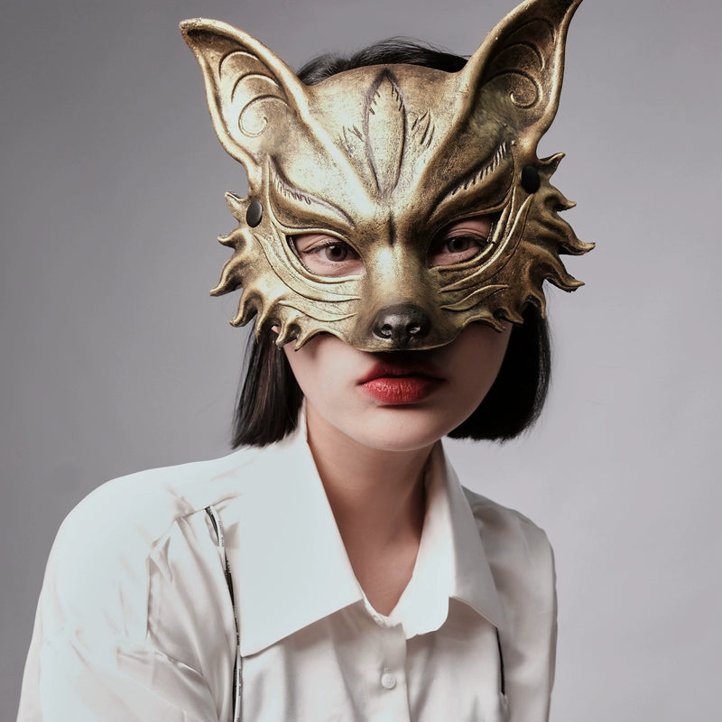 Masque "RENARD EN LAITON"