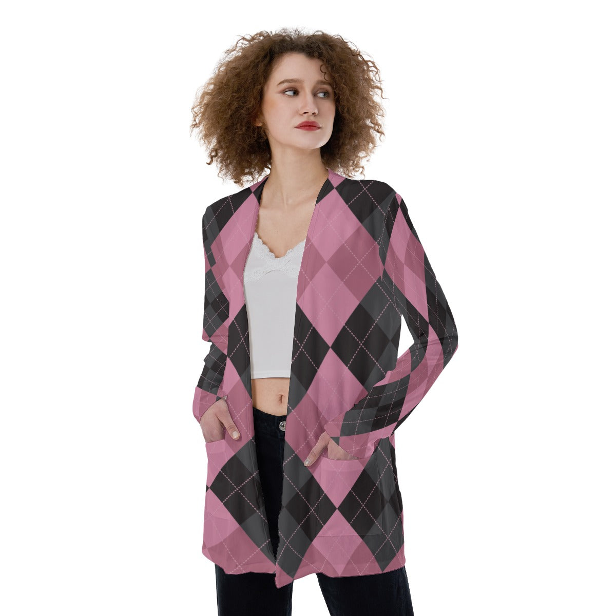 "TAINTED" Patch Pocket Cardigan