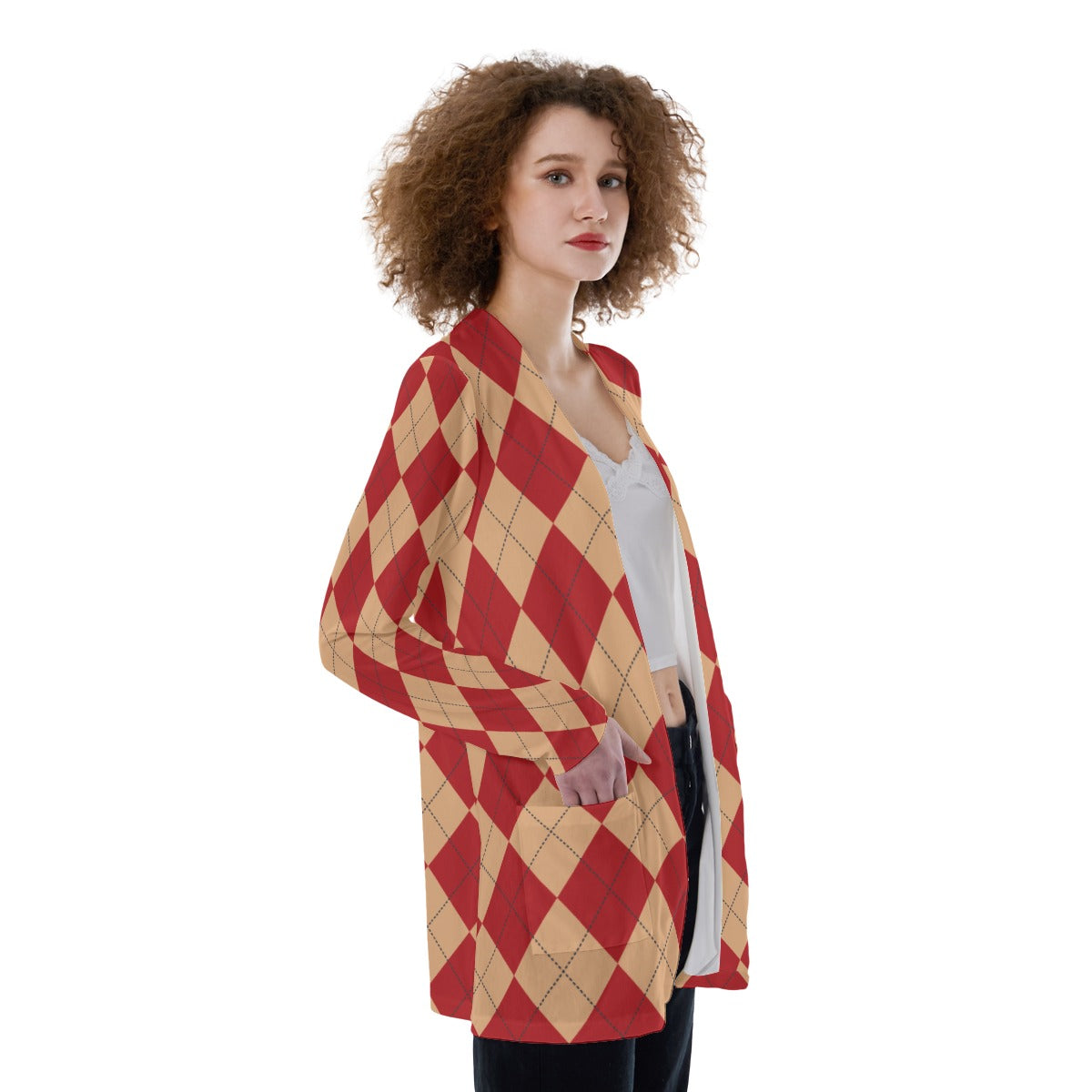 "TAINTED" Patch Pocket Cardigan