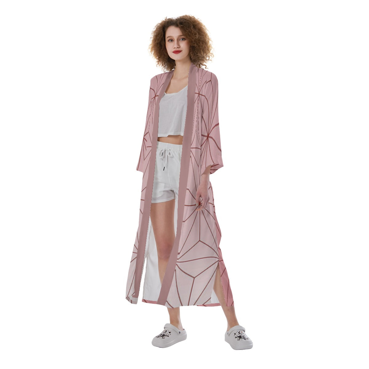 Robe longue kimono en satin « HORS DE LA BOÎTE »