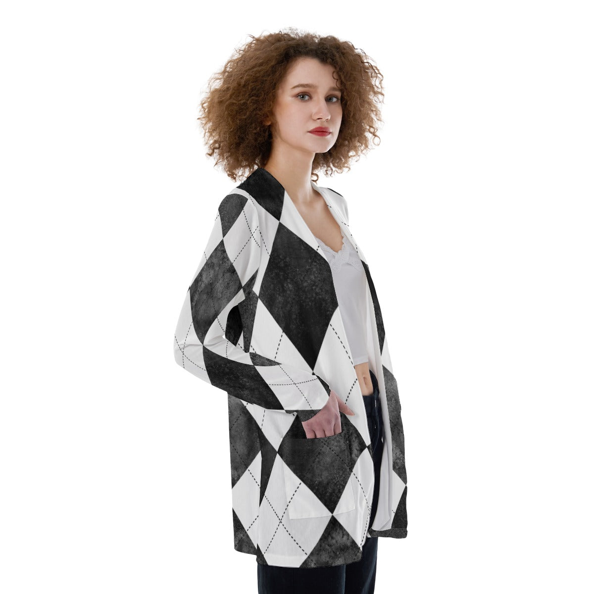 "TAINTED" Patch Pocket Cardigan