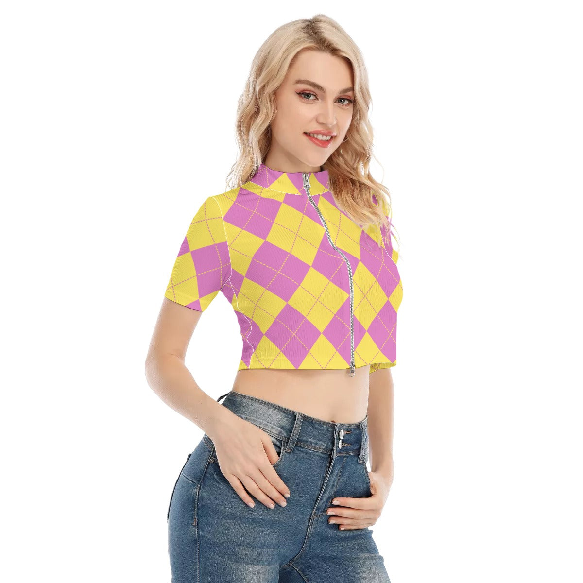 Haut court à fermeture éclair bidirectionnelle « TAINTED »