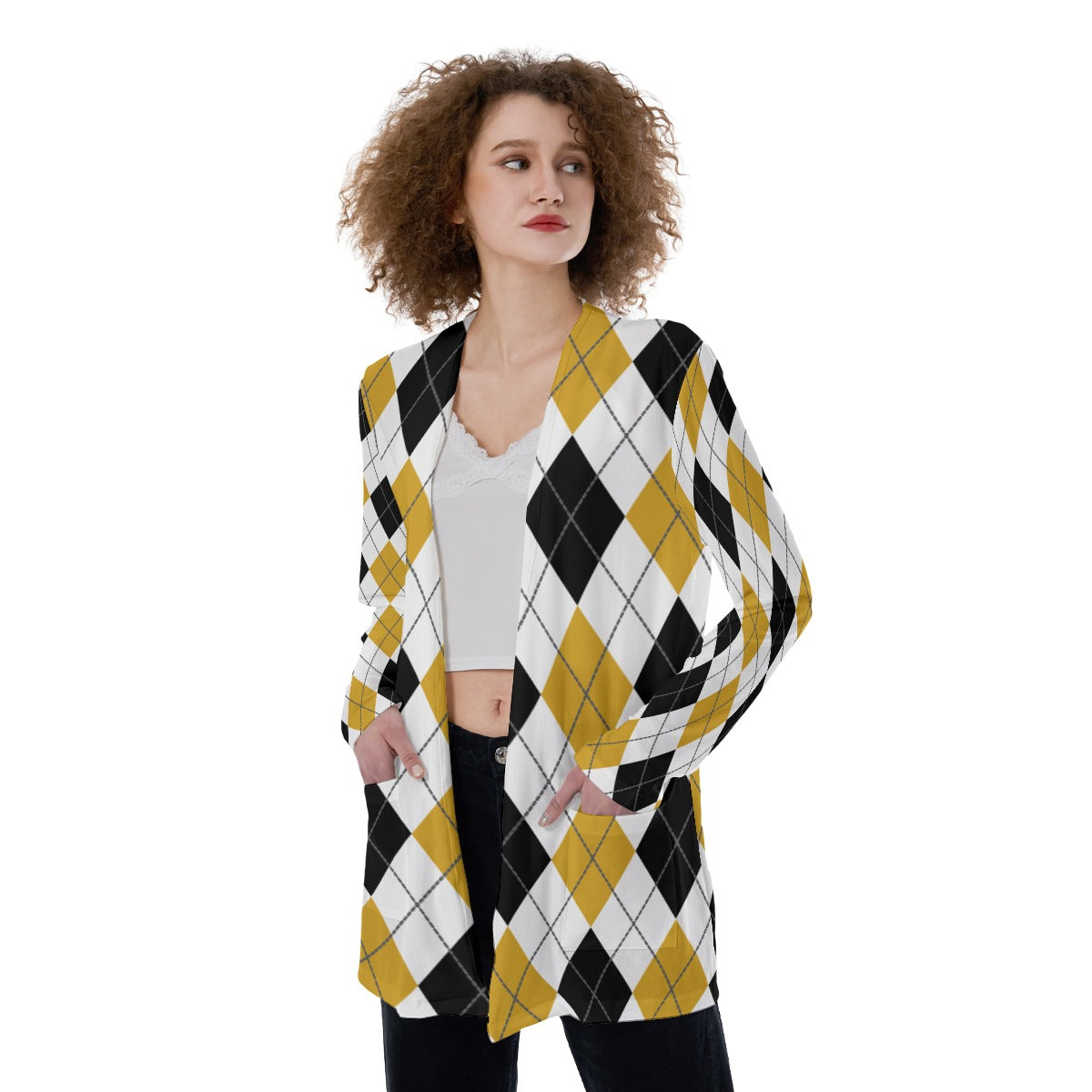 "TAINTED" Patch Pocket Cardigan