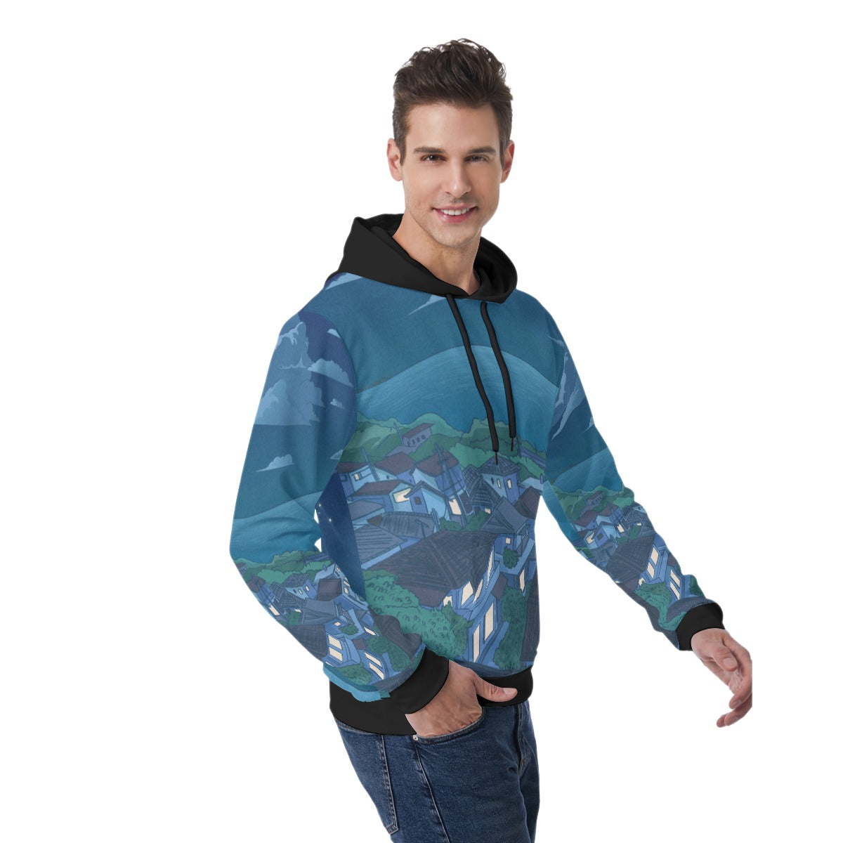 Sweat à capuche "HORIZON BLEU"