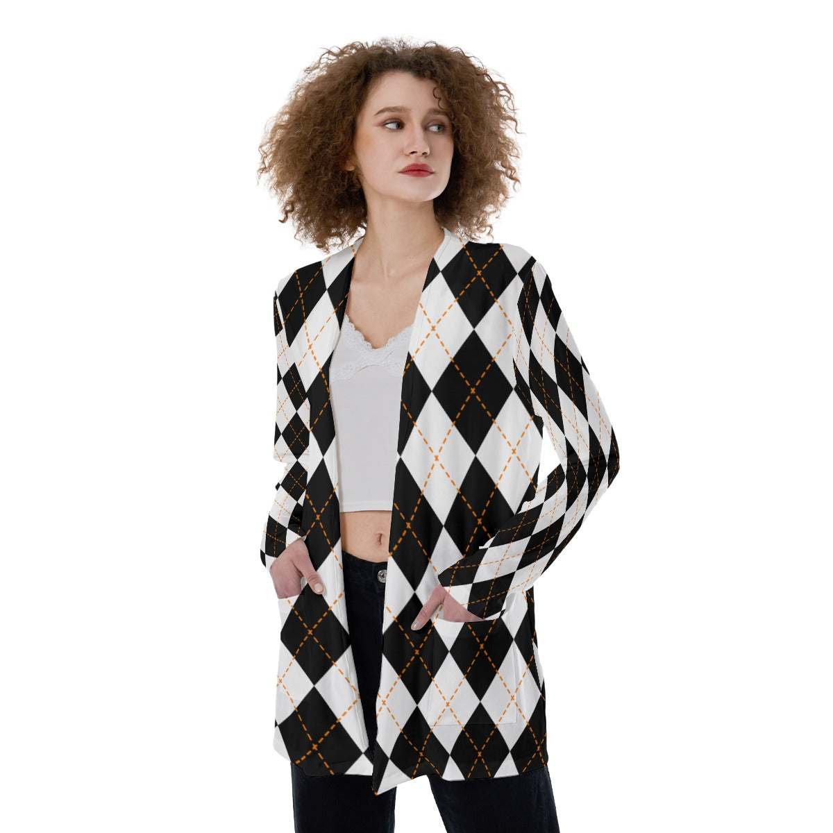 "TAINTED" Patch Pocket Cardigan