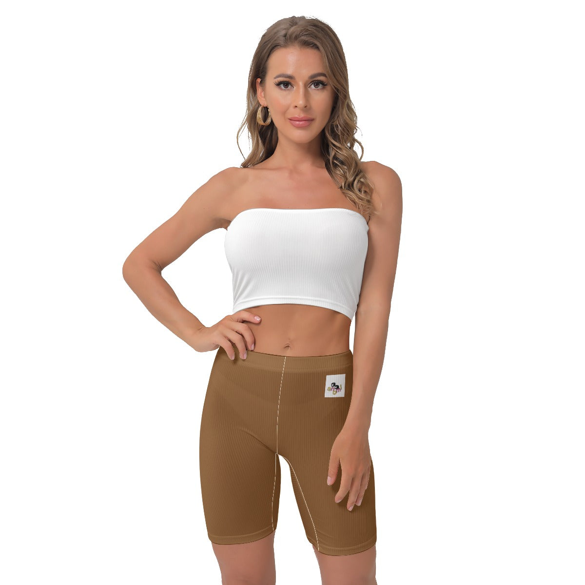 Aanomlee Patch Biker Shorts