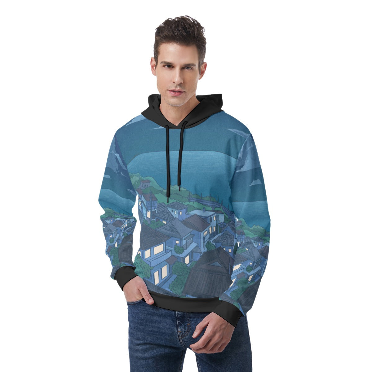 Sweat à capuche "HORIZON BLEU"