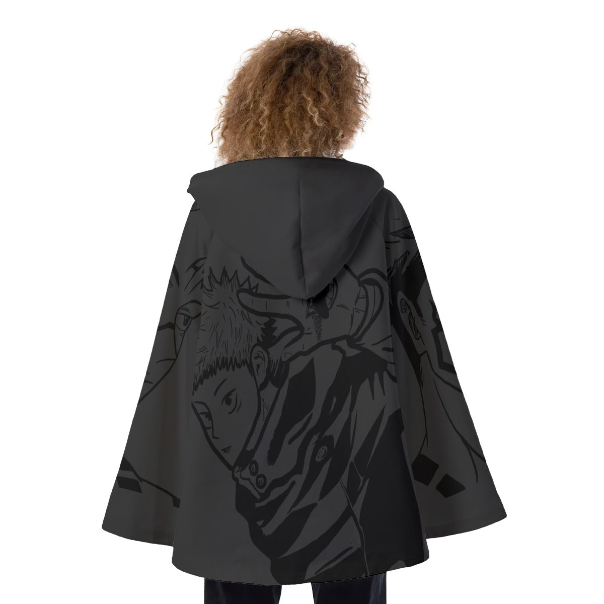 Manteau évasé à capuche « CURSED KING VESSEL »