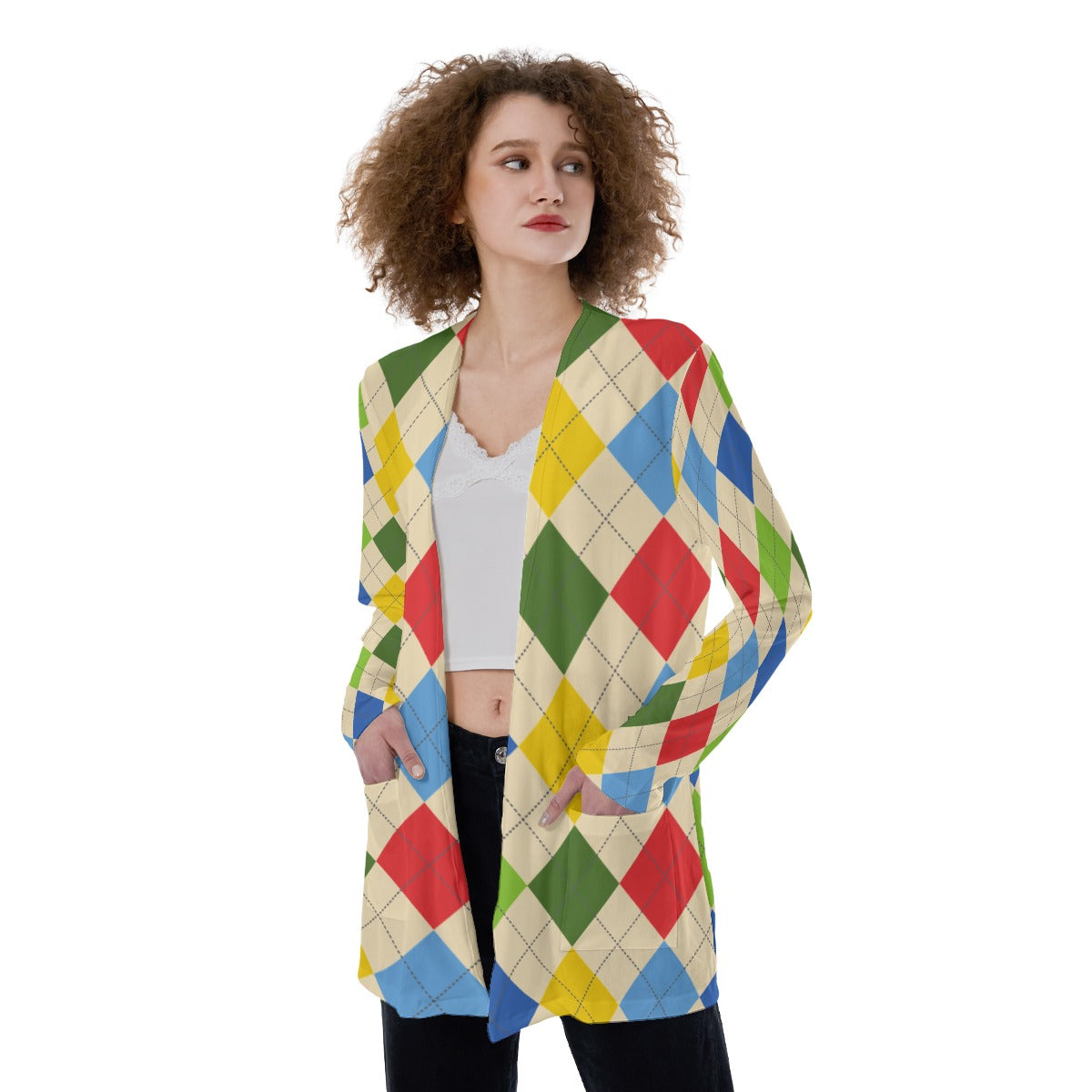 "TAINTED CLOWN" Patch Pocket Cardigan