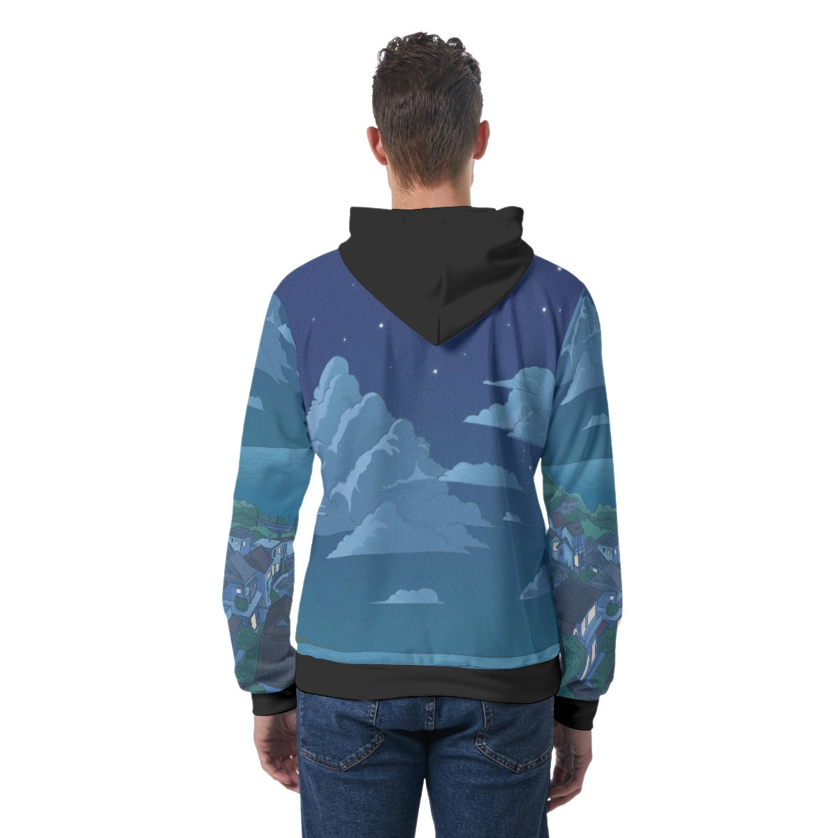 Sweat à capuche "HORIZON BLEU"