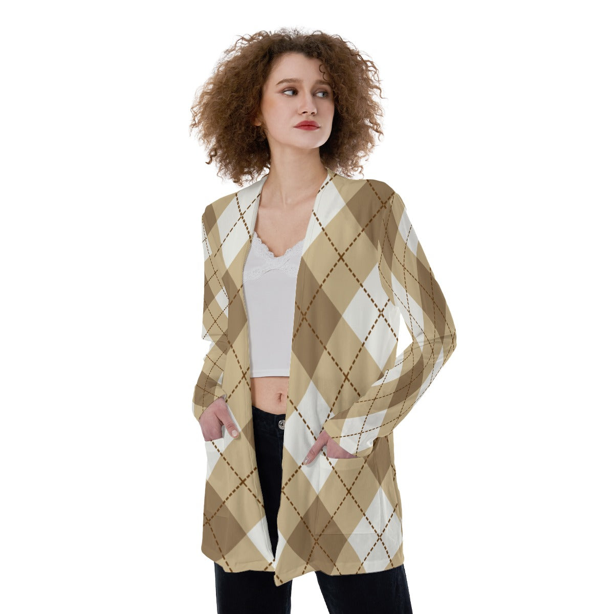 "TAINTED" Patch Pocket Cardigan