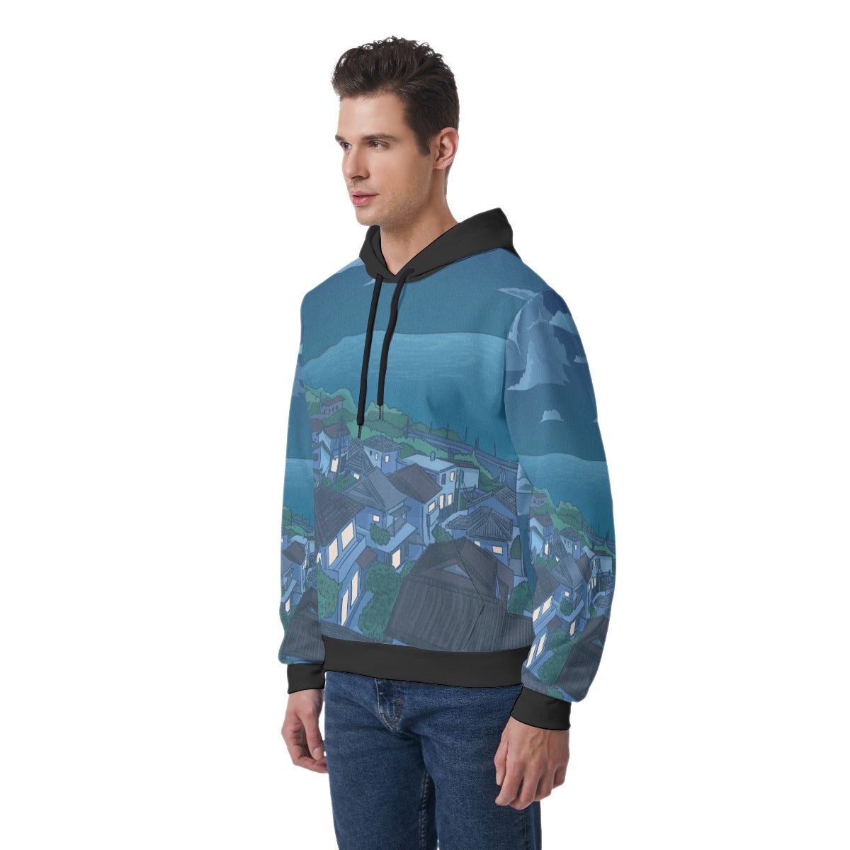 Sweat à capuche "HORIZON BLEU"