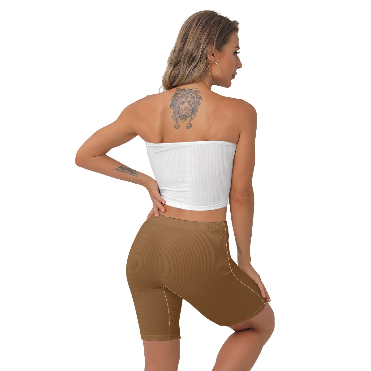 Aanomlee Patch Biker Shorts