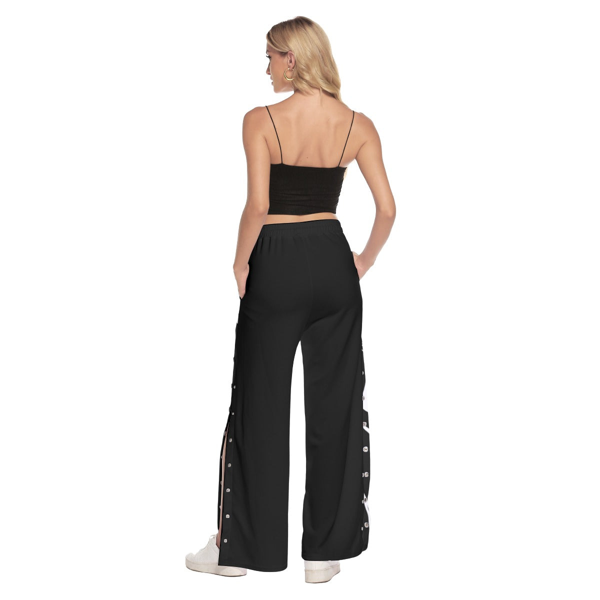 "CURSED KING" Side Slit Snap Button Pants
