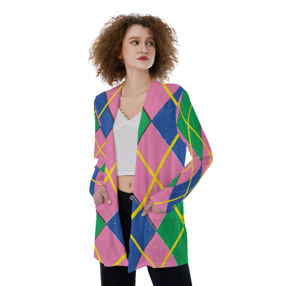 "TAINTED" Patch Pocket Cardigan