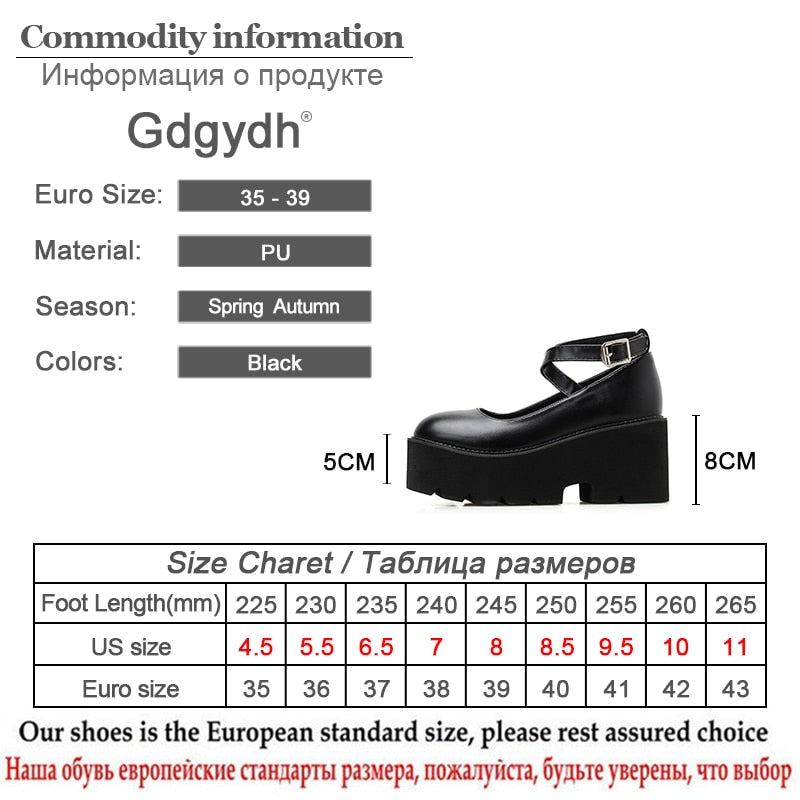 Chaussures à pompe à plateforme uniforme Gdgydh