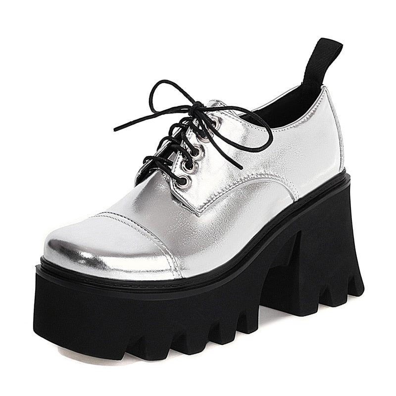 Gdgydh Laced Oxford Platform Shoes