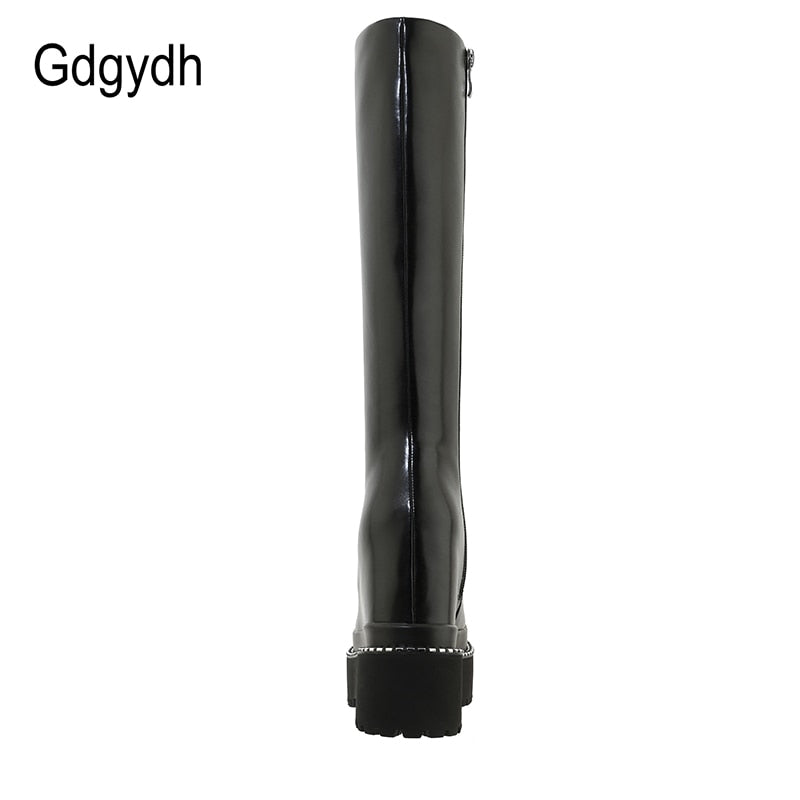 Bottes compensées à plateforme imperméable Gdgydh