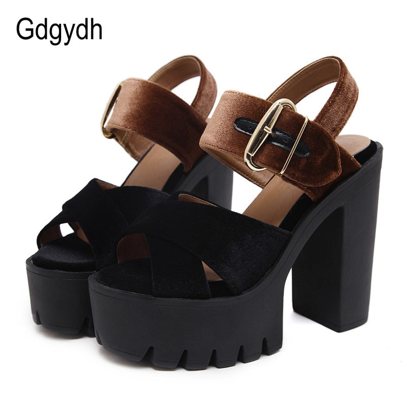 Gdgydh Suede Platform Heels