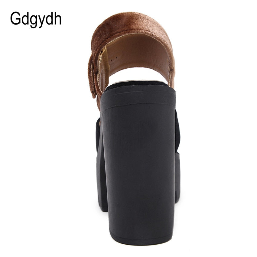 Gdgydh Suede Platform Heels