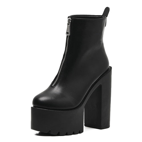 Gdgydh High Ankle Platform Booties