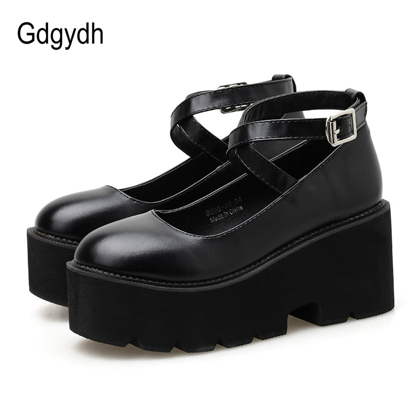 Chaussures à pompe à plateforme uniforme Gdgydh