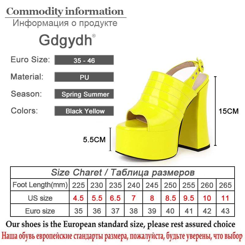 Gdgydh Peep Toe Slingback Platform Pump Heels