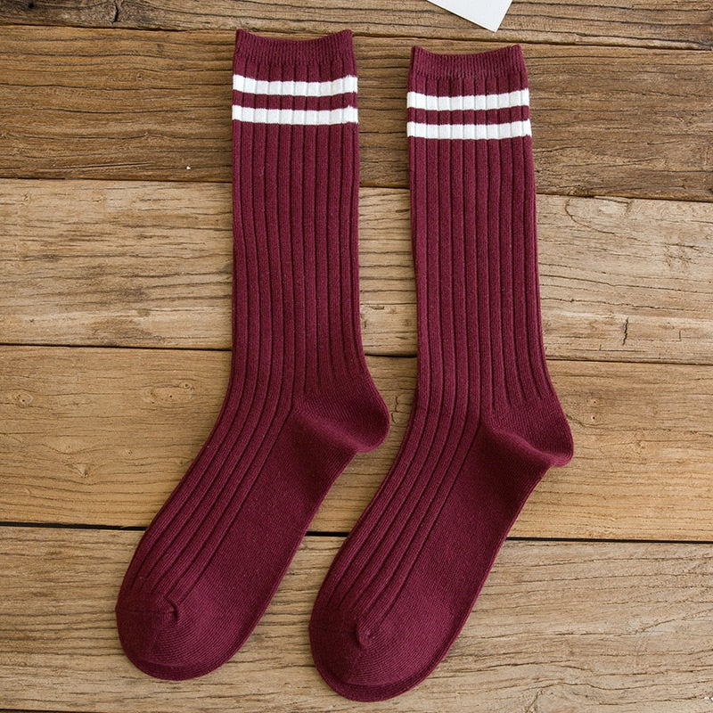 "COLLEGE STRIPED" Socks