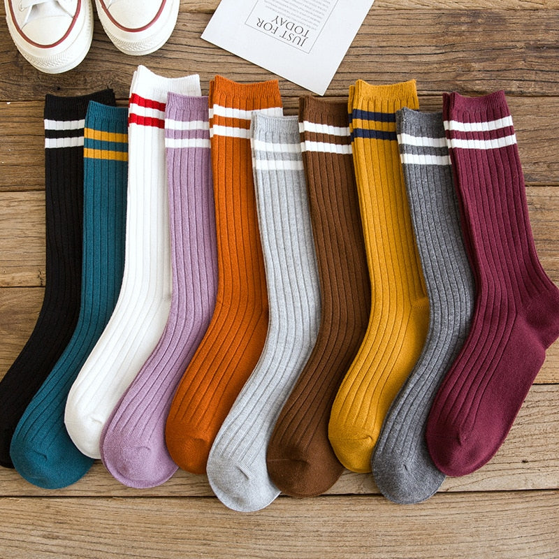 "COLLEGE STRIPED" Socks