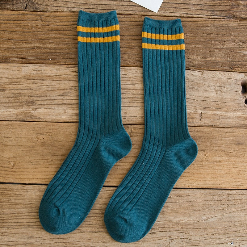 "COLLEGE STRIPED" Socks