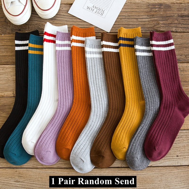 "COLLEGE STRIPED" Socks