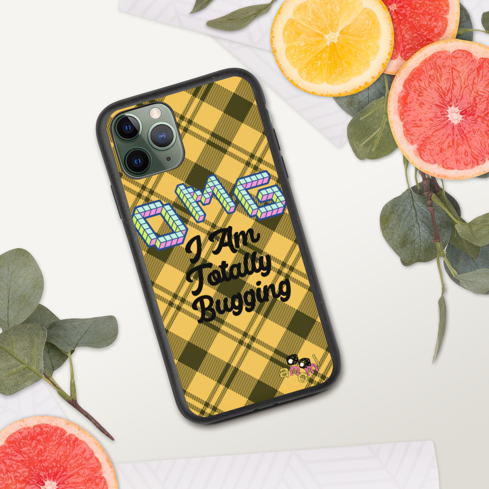 Biodegradable "OMG I AM TOTALLY BUGGING" iPhone Case