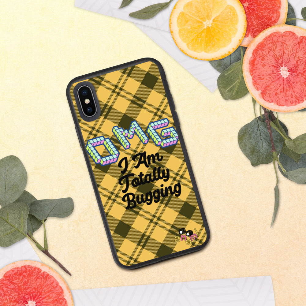 Biodegradable "OMG I AM TOTALLY BUGGING" iPhone Case