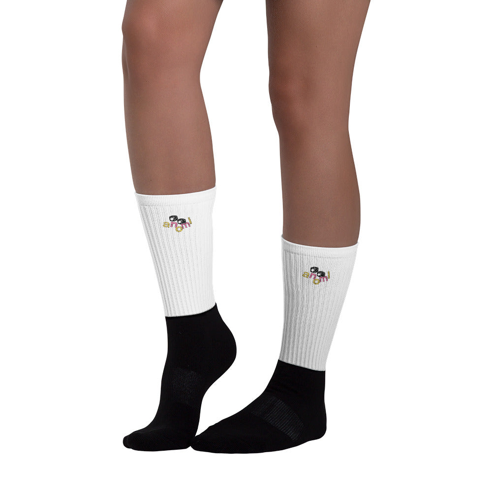 Chaussettes Aanomlee Noir/Blanc