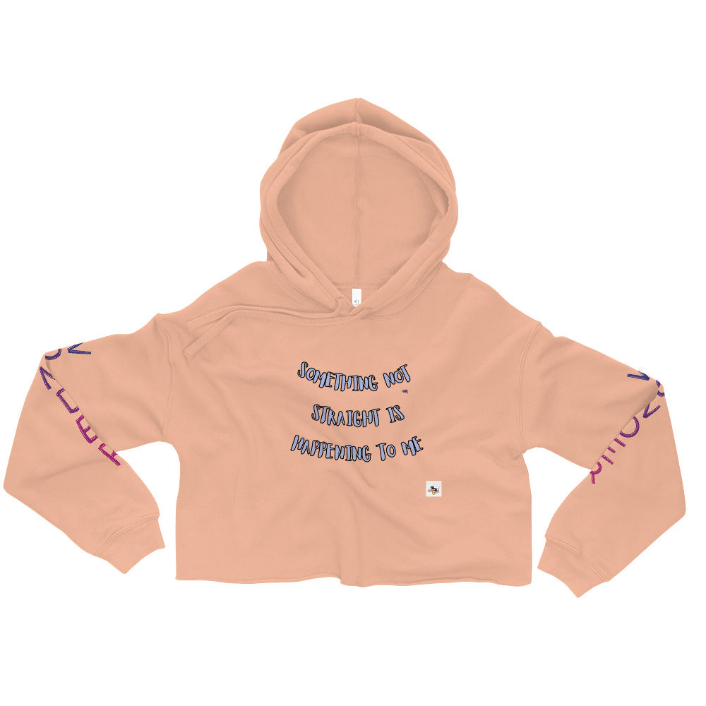 "SOMETHING NOT STRAIGHT IS HAPPENING TO ME" Crop Hoodie
