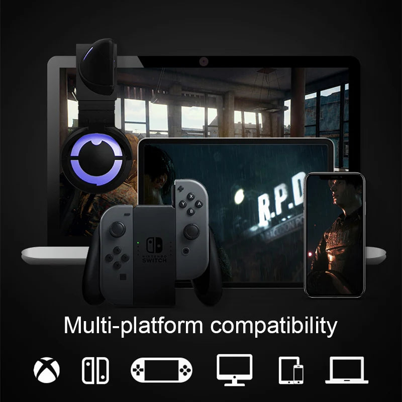 3G Wireless Gaming Headset APP Control RGB Lights 7.1 Virtual Audio Headphones with Mic Bluetooth 5.0