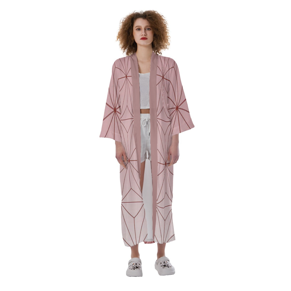 Robe longue kimono en satin « HORS DE LA BOÎTE » 