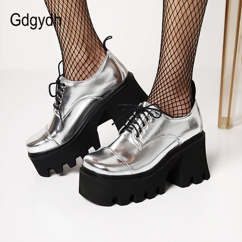 Gdgydh Laced Oxford Platform Shoes